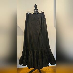 Rickie Freeman for Teri Jon Black Ruffled Maxi Skirt